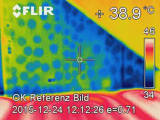 Wärmebildaufnahme Schräge Wände