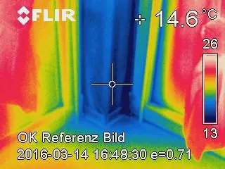Wärmebild zeigt Wärme- und Kältebrücken